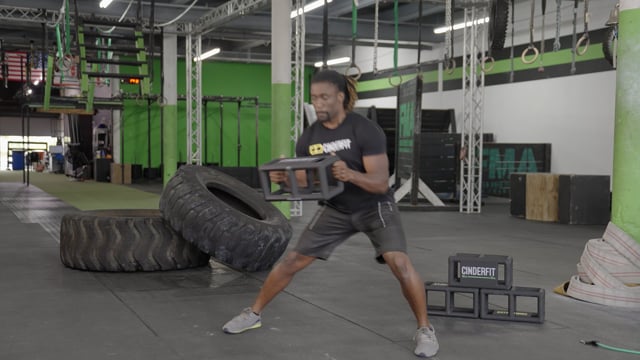 Two Point Lunge Curl